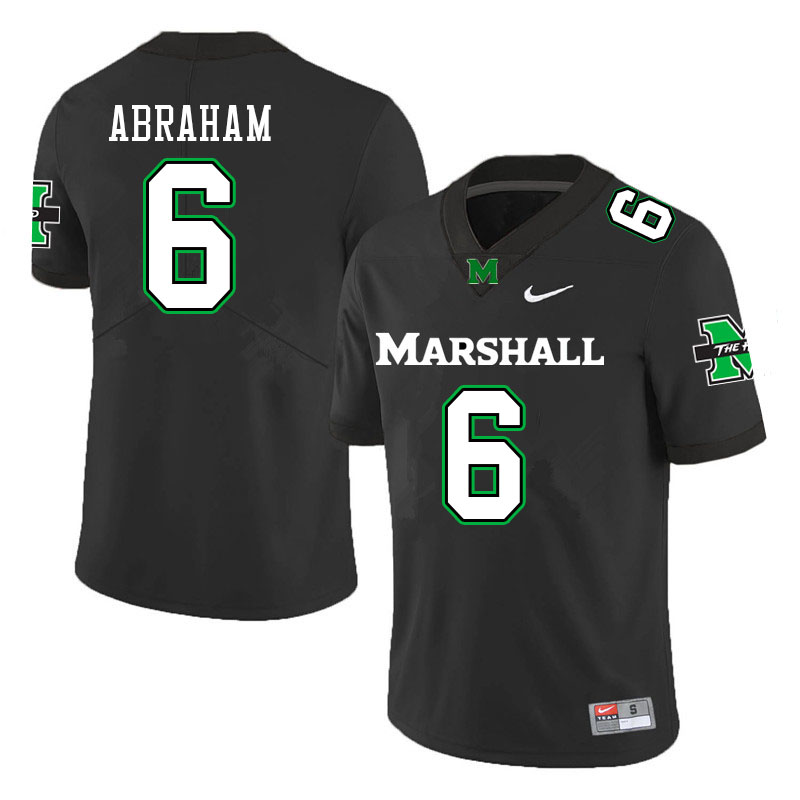 Men #6 Micah Abraham Marshall Thundering Herd College Football Jerseys Sale-Black - Click Image to Close